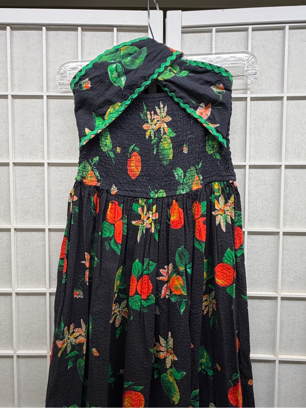 Damson Madder Pia Midi Dress Apple Print Size 8 EUC - Picture 7 of 14